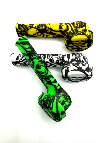 3 Silicone Smoking Pipes ( Skull) SAME DAY SHIP - Picture 5 of 6