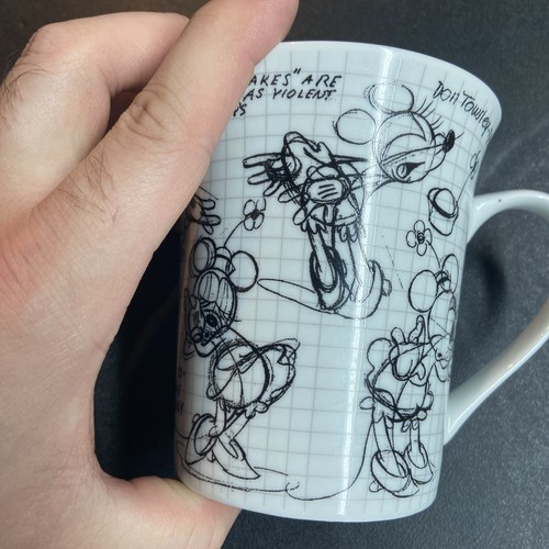 Disney Minnie Mouse Sketch Book Glass Coffee Mug From 2008 - Picture 3 of 8