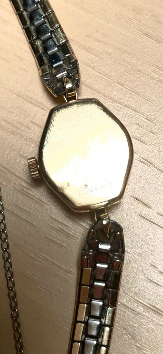 Vintage 14k Gold Ladies Watch, 17 Jewel Self Wind, Gervais  display picture 2