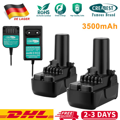 10.8V 3500mAh Li-ion Akku/Ladegerät Für Hitachi BCL1015 BCL1030 CJ10DL DB10DL