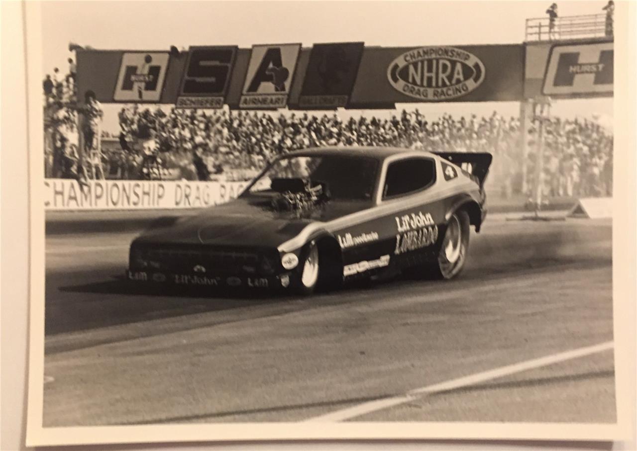Originali Photo Of Lil John Lombardo, Plymouth, Funny car, At Indy,NHRA