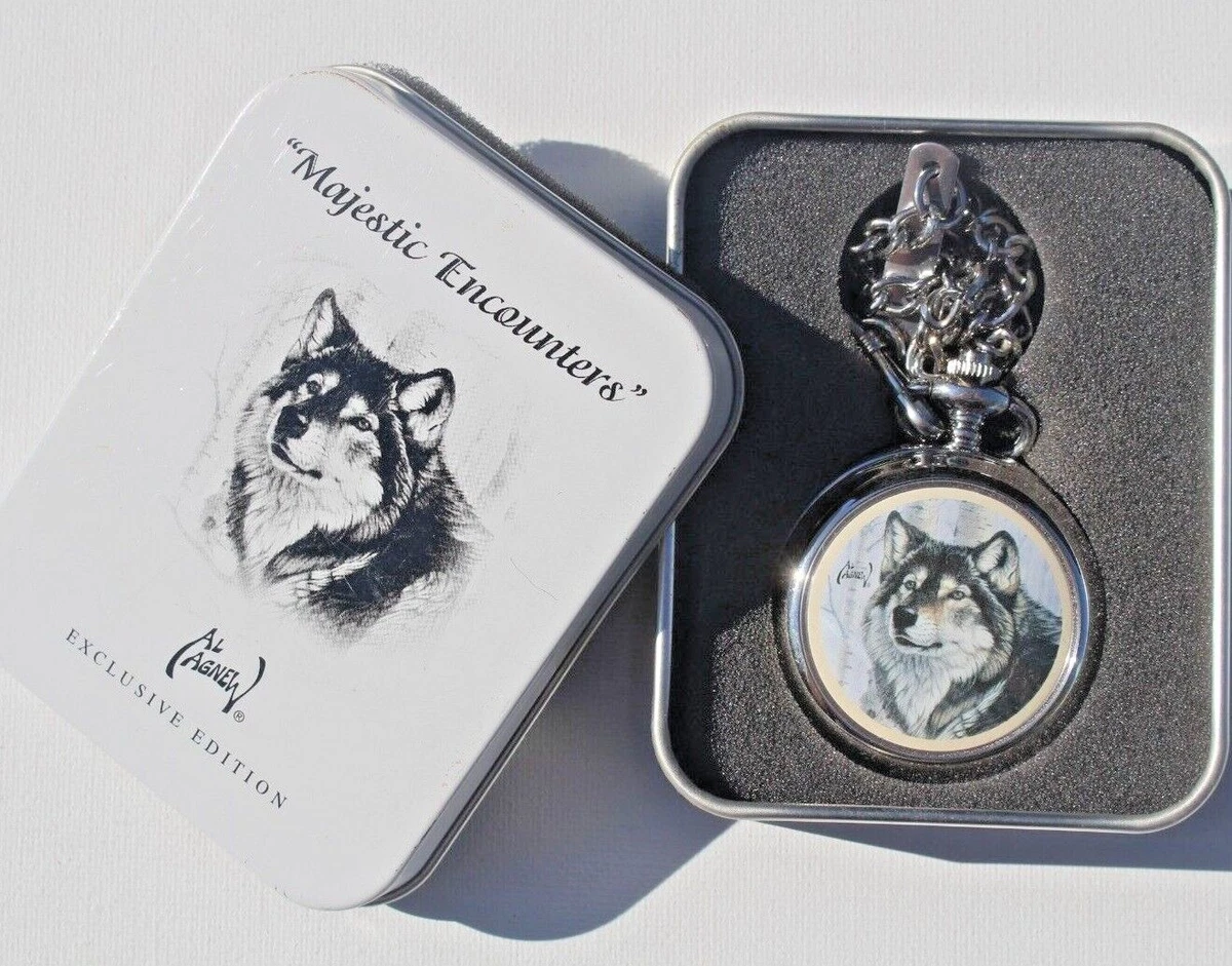 Majestic encounters deals wolf pocket watch