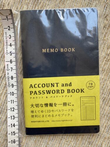 Notebook Hightide Japan Memo Book Superior Quality Notes Black - Afbeelding 1 van 3