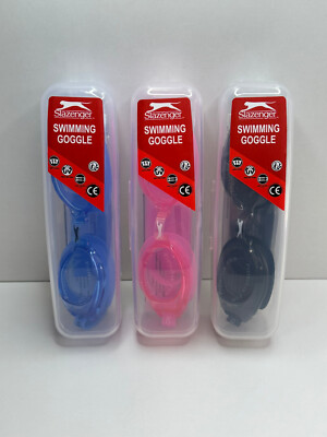 Slazenger Schwimmbrille Schwimmen Pool Sport Blau / Rosa / Schwarz  BLITZBEREIT 