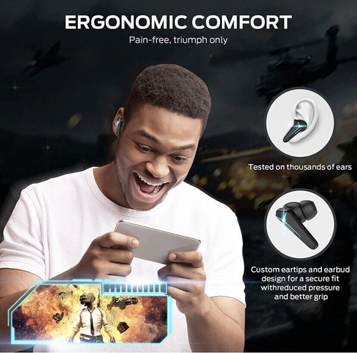 Monster Mission V1 TWS Gaming Earbuds Noise Cancelling Gaming Earbuds Brand NEW! - Photo 5 sur 8