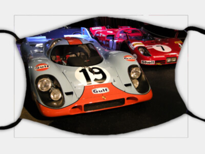Gesichtsmaske, DREILAGIG, FILTER, Goodwood Revival, Porsche Steve McQueen GRATIS P