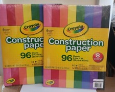 Crayola Construction Paper 96 Sheets 8 Colors 9" x 12" lot of 2 192 total sheets