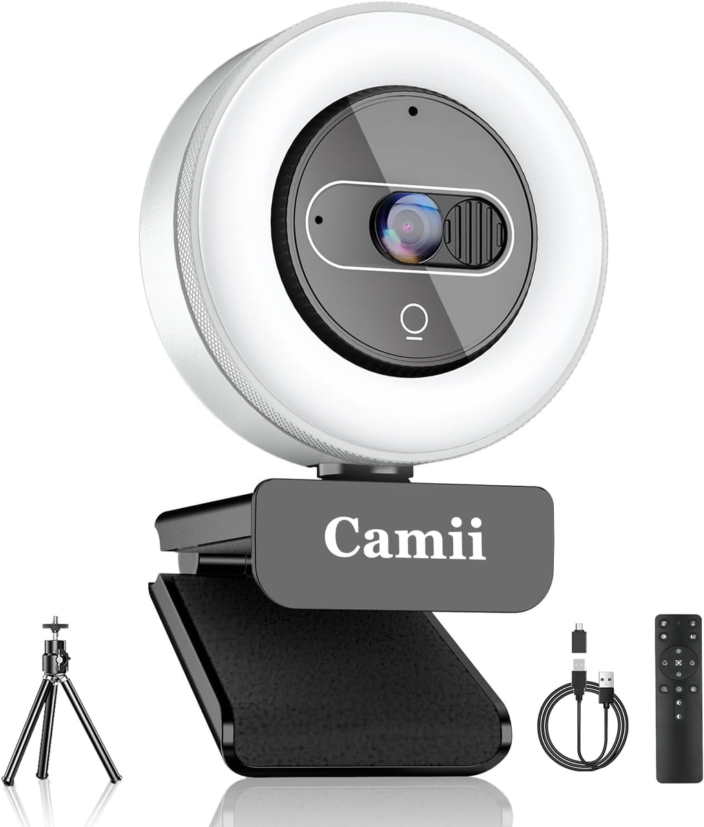 3x Digital Zoom 4K Webcam Streaming Camera with Remote Control for