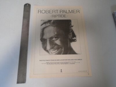 ROBERT PALMER - RIPTIDE - 1 PAGE MAG  ADVERT CLIPPING - 1986