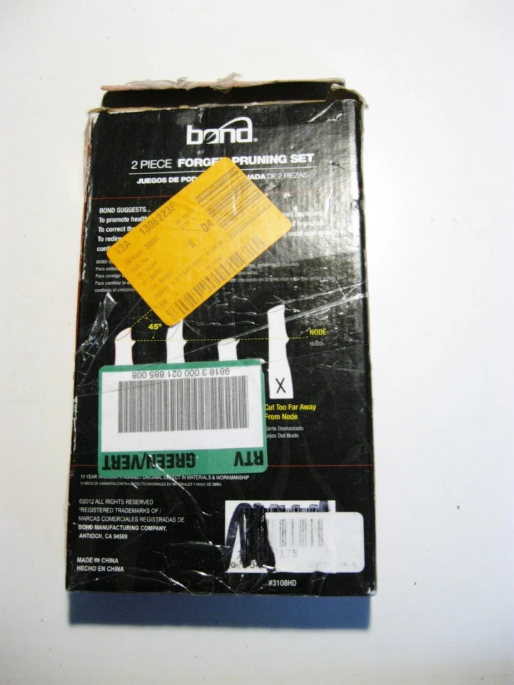 Juego de poda forjada Bond de 2 piezas #3108HD ¡LEER!! Foto 4 de 4