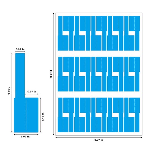 150Pcs/5 Sheets Cable Labels Wire Marking Network Waterproof Laser Sticker T _&l - Afbeelding 4 van 8