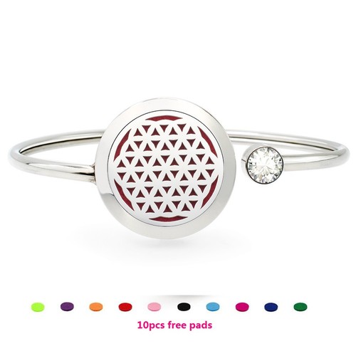 25mm  Rotatable Perfume Bangle Bracelet  Diffuser Essential Aromatherapy Locket - Picture 22 of 209