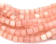24 Fine Vintage Pink satin Cut Czech Bohemian Glass beads