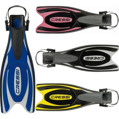 Cressi Sub Frog Plus Scuba Diving Open Heel Adjustable Fins Made in Italy