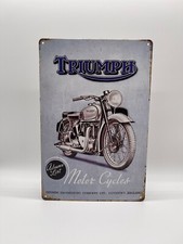 Blechschild Triumph  20x30cm Nostalgie Retro Reklame Vintage Geschenk Motorrad