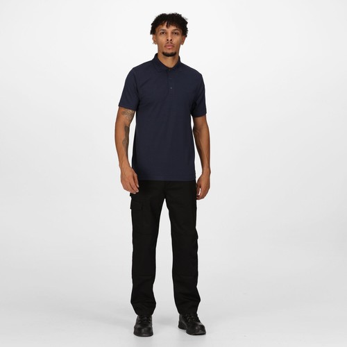 Regatta Pro navy men's short-sleeve work pique polo shirt #TRS223 - Picture 3 of 7