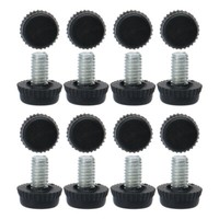 16Stk M6X10Mm Verstellfuß Stellfuß Stellschraube MöBelfüßE Schwarz NivellierfüßE