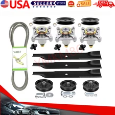 For Hustler Raptor 52" Ultimate Deck Rebuild Kit Spindles Pulleys Blades New US