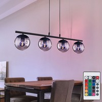 Rgb Led HäNge Leuchte Rauch Farbwechsel Kugel Decken Lampe Dimmbar Glas Pendel