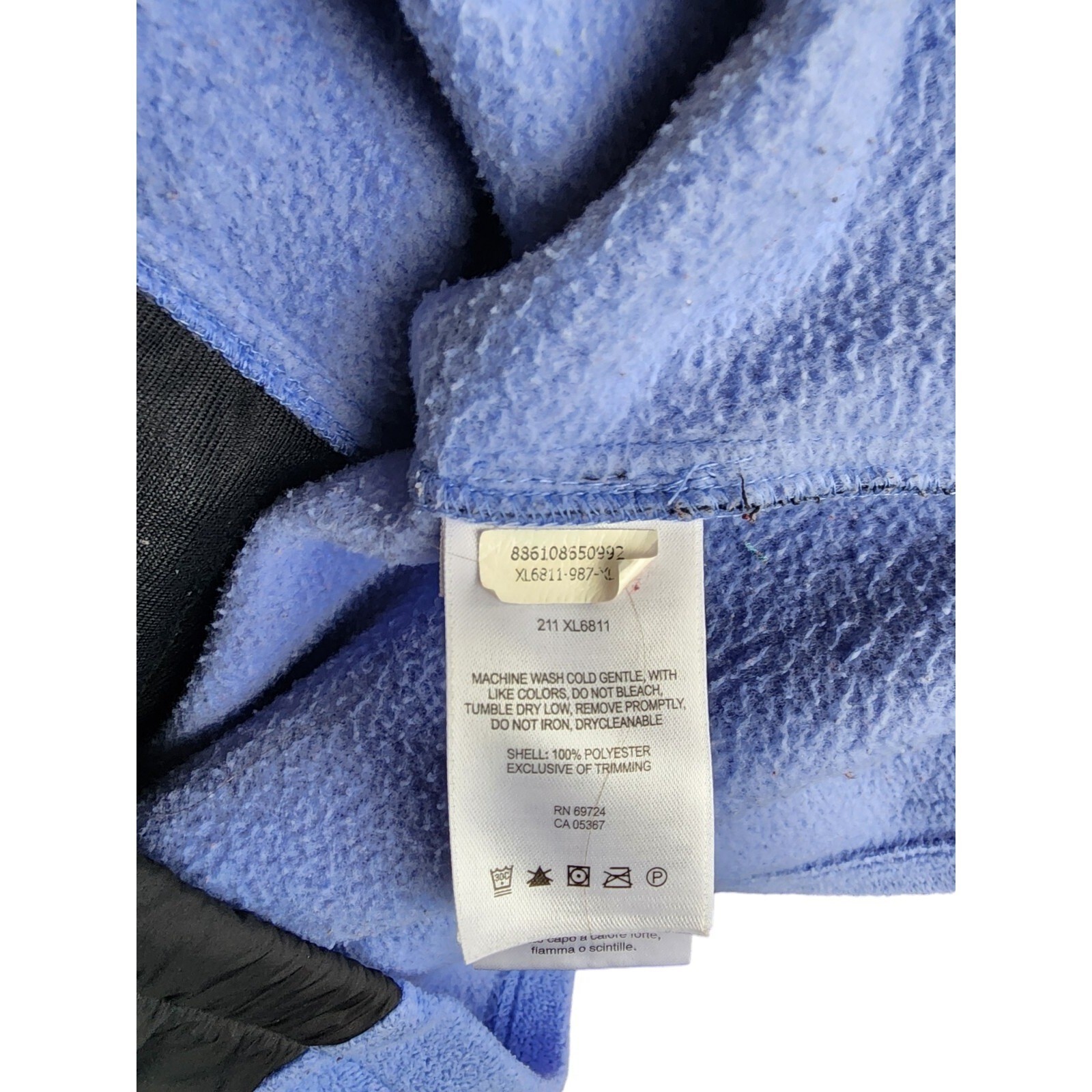 Columbia Young Women's Fleece Jacket Paradise Spring Blue And Black thumbnail 6