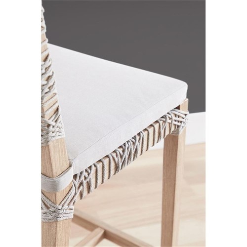Essentials For Living Woven Costa 28" Fabric Counter Stool in Gray - Picture 12 of 13