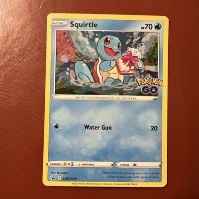 Squirtle 2022 Pokemon Go SWSH233 Black Star Promo Cosmos Holo Excellent-NM/M