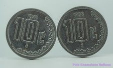 1996 & 1998 Mexican 10 Centavos Coins Eagle Coat of Arms
