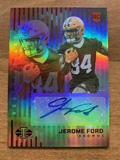 JEROME FORD 2022 Panini Illusions AUTOGRAPHED RED PARALLEL RC! #'d 55/99 BROWNS