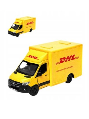 Mercedes Sprinter DHL Maßstab 1:48 Metall-Kunststoff Kinsmart Gelb