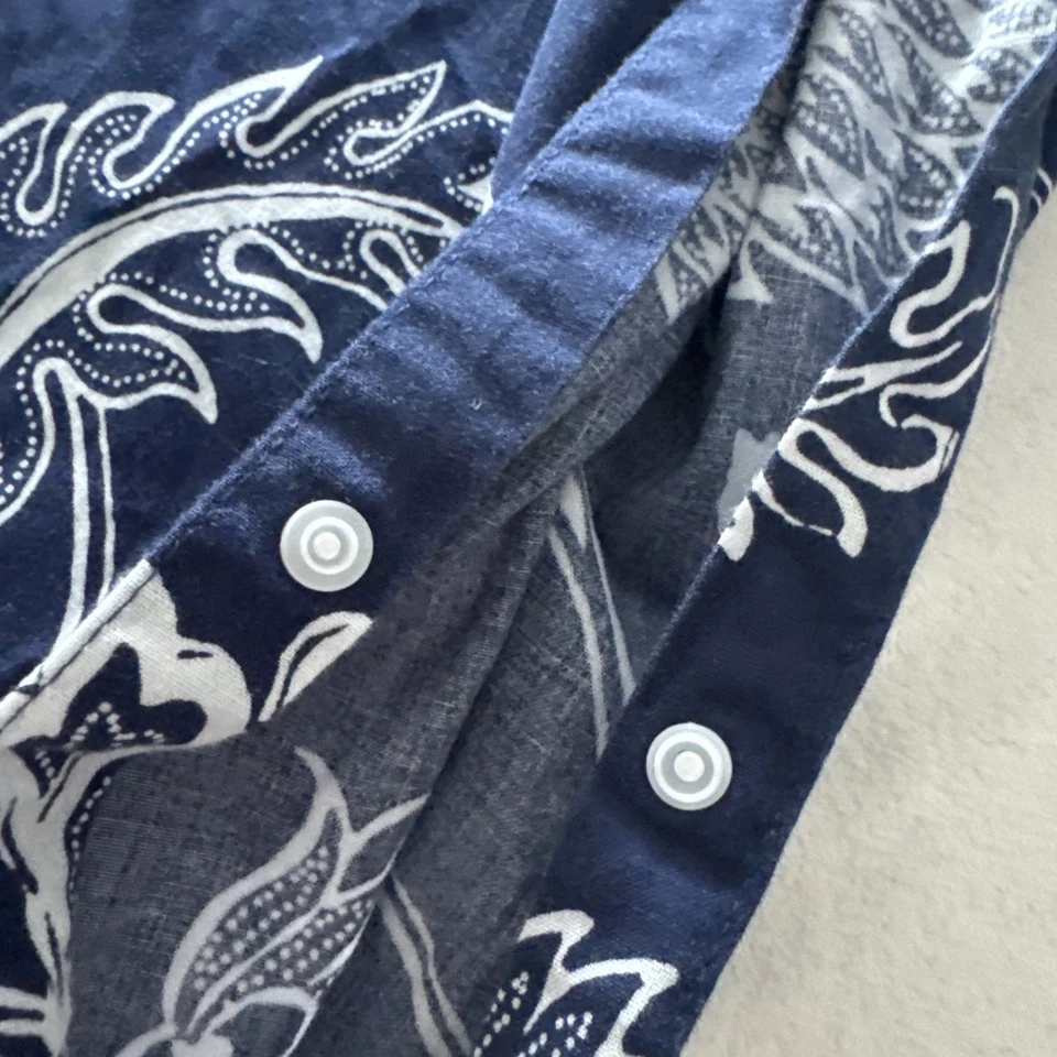 Funda nórdica IKEA azul marino y blanco floral tamaño queen algodón ☼nueva Foto 4 de 4