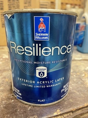 1 Qt Resilience Sherwin Williams Exterior Acrylic Latex Paint/Vivid  Yellow Base