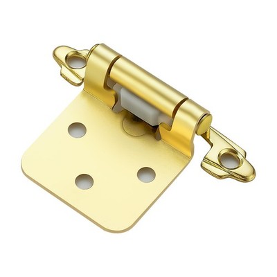 JOYDECOR 60 Pack 30 Pairs 1/2 Inch Overlay Gold Cabinet Hinges Semi-Concealed...