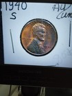 1940 S 1C RB Lincoln Wheat Cent AU Almost Uncirculated Condition  — photo 7