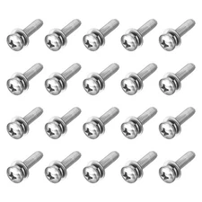20Pcs M4 x 16mm 304 Stainless Steel Phillips Pan Head Machine Screws Bolts