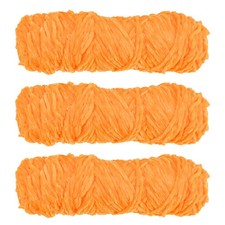 3 Skeins Chenille Yarn Soft Blanket Yarn 3x100gr/3.5oz 3x131yds Orange