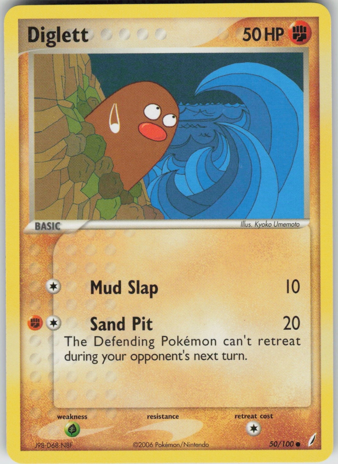 Pokemon Diglett 50/100 Crystal Guardians Common NM