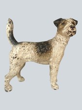 Antiguo tope de puerta de hierro fundido Fox Terrier