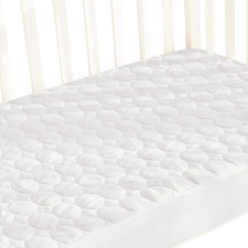 Crib Mattress Protector Waterproof Sheets Fitted 52  X 28  , White  Ultra Soft C