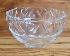 Tiffany and Co. Crystal Heart Bowl/Candy Trinket Dish 5in Clear Glass
