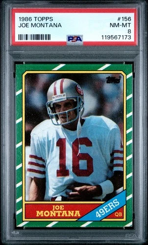 1986 TOPPS #156 JOE MONTANA PSA 8