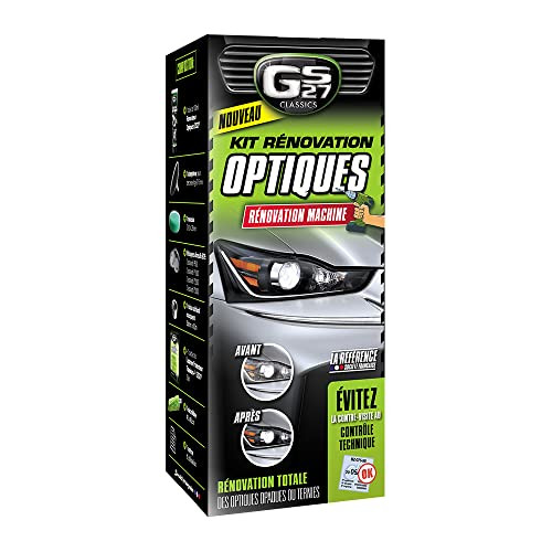 Kit Rénovation Optiques de Phare GS27 plastique polycarbonate jauni et rayé