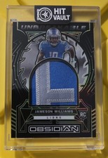 2022 Panini Obsidian - Unbreakable Material Jameson Williams #UM-JWI Electric...