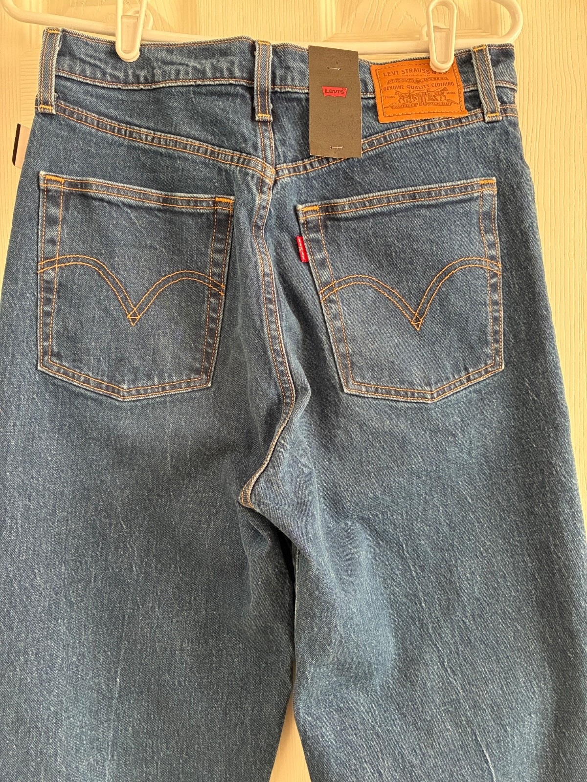 Women's Levis Premium Jeans Ribcage Ankle Straight Blue Denim - Button Fly 30/29 thumbnail 3