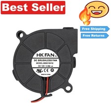 Efficient 12V 5015 Brushless Cooling Fan with Dual Ball Bearings  6000 RPM