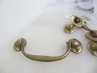 Vintage Brass Drawer Drop Handles Pulls Chest Trunk Case Box Old Antique- £6each