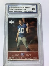 JEREMY SHOCKEY 2002  STAR ROOKIE CARD New York Giants  PSA 10. rookie card picture