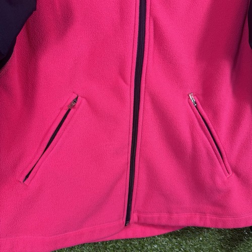 Under Armour Jacket Womens Large Full Zip Fleece Pink Black - Picture 3 of 10