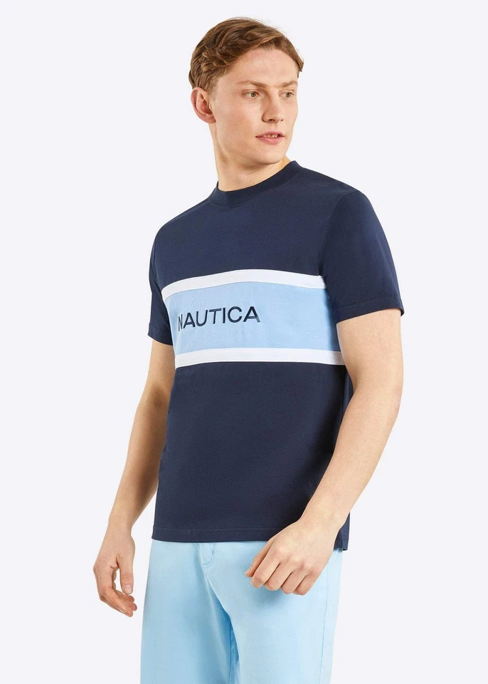 Nautica Henfield Mens T-Shirt Dark Navy