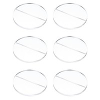 "6Pcs AcrylstäNder FüR Kartenhalter, 150 Mm Rund Mit 1/8\" Schlitz"