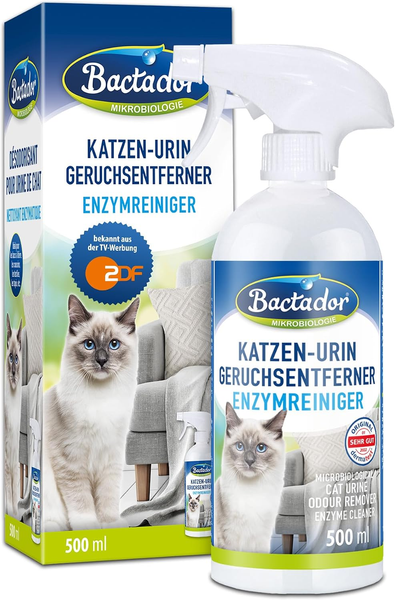 Bactador Enzymreiniger Katzenurin Spray 500Ml - Katzenurin Entferner-image